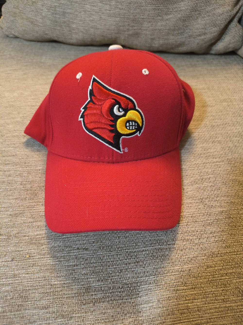 Red Cardinal Baseball Cap with Embroidered Logo